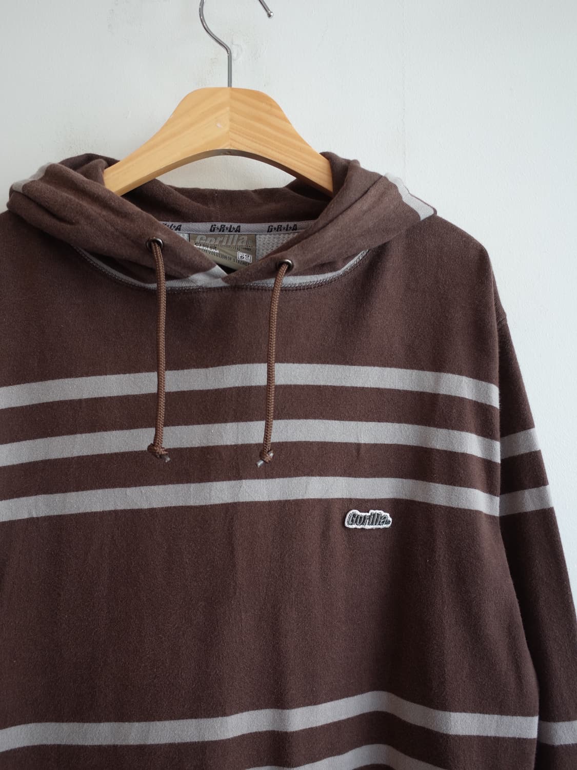 Gorilla 일본 브랜드 스트라이프 코튼 후디 상품이미지2