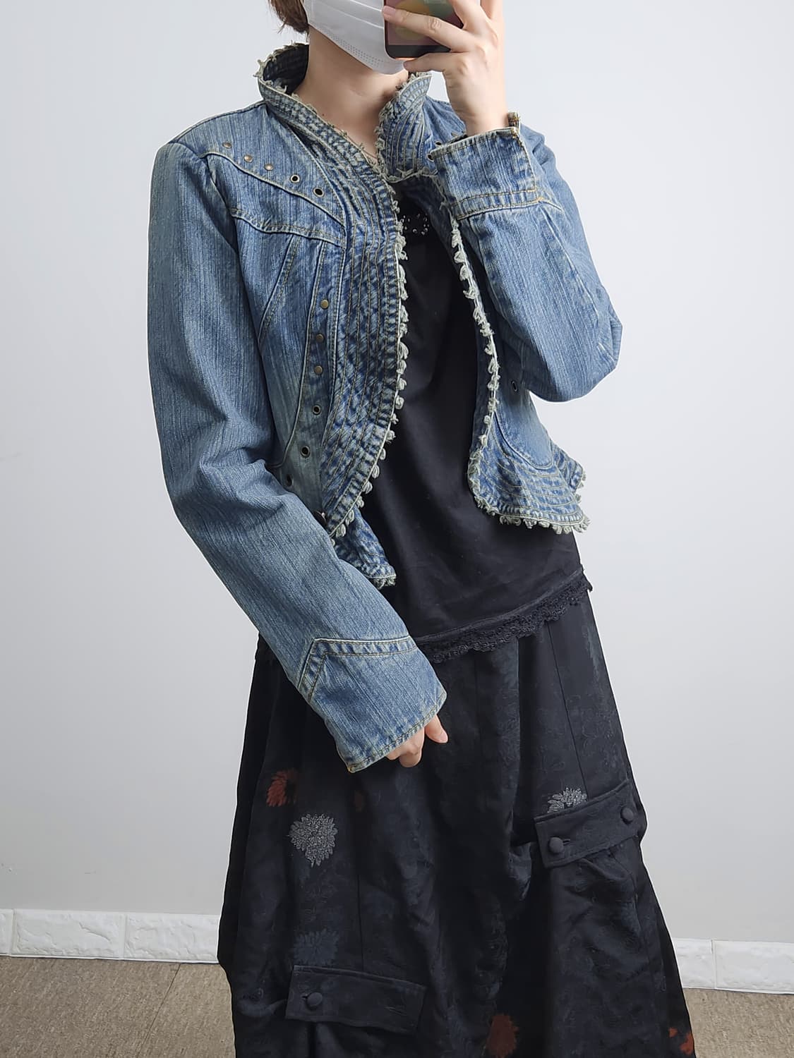 테슬 데님 자켓 상품이미지2
