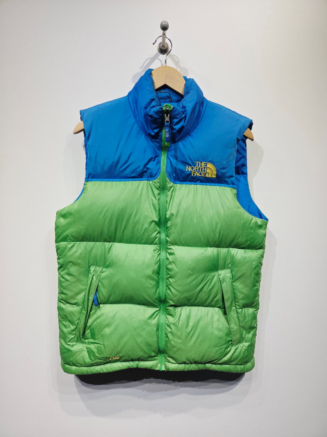 노스페이스 레트로 700 눕시 패딩 베스트 블루/그린_S 상품이미지2