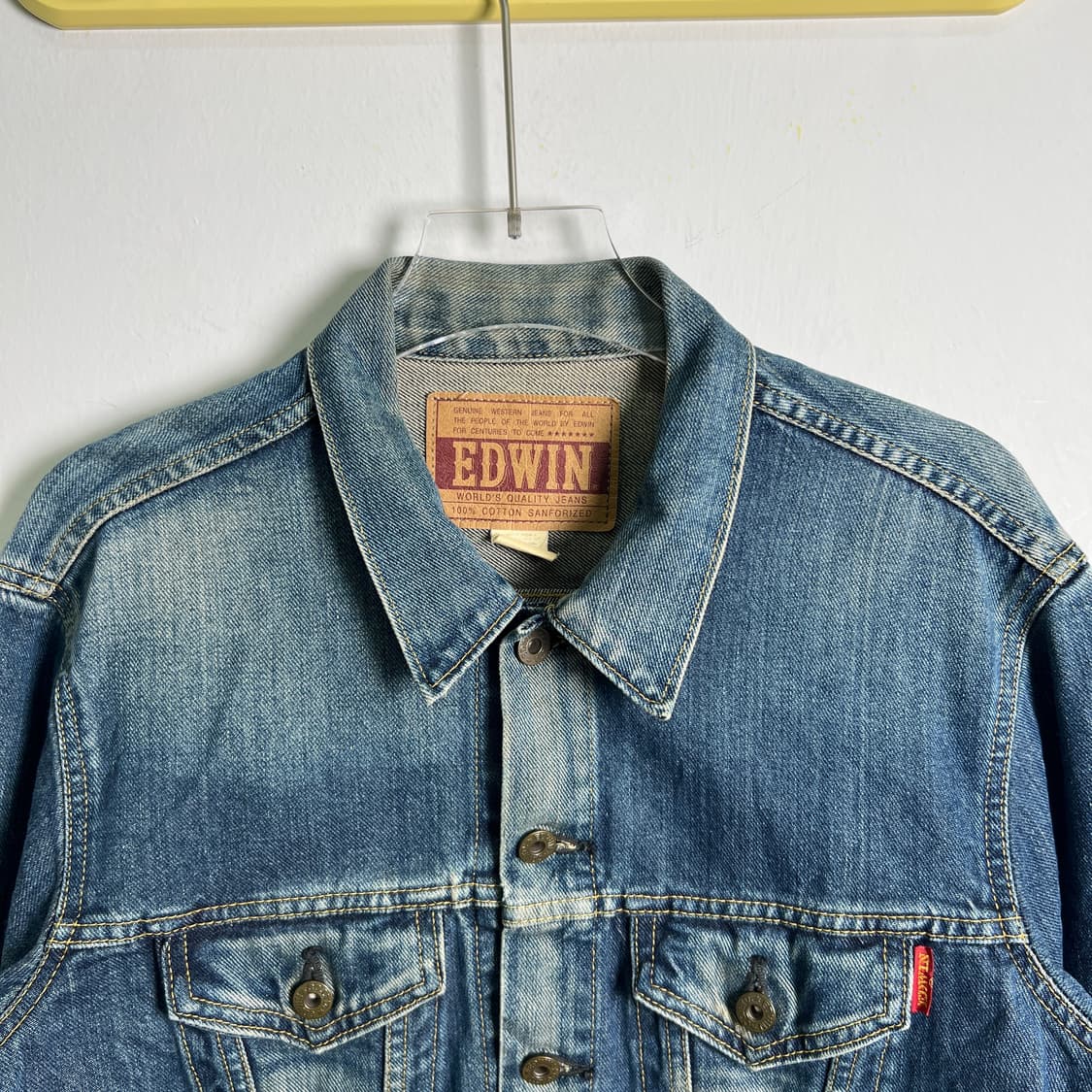 90's 에드윈 데님 트러커 자켓 L 상품이미지4