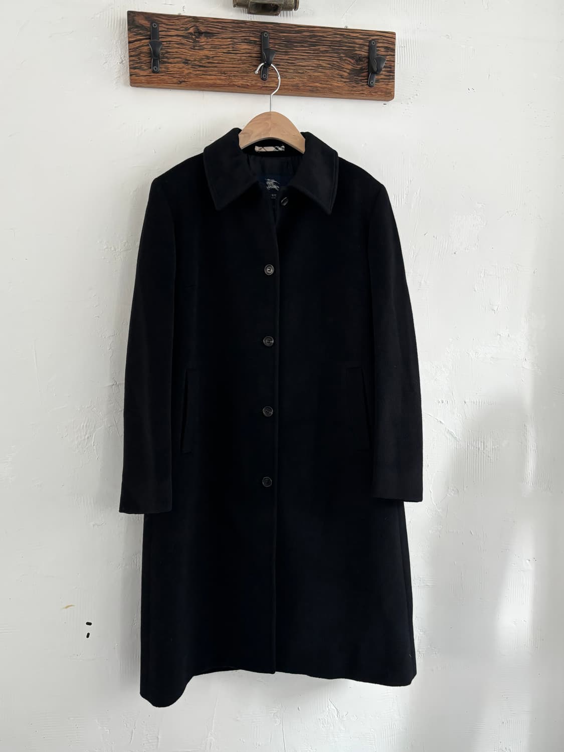 Burberry 버버리 블랙 싱글 브레스트 코트 상품이미지1