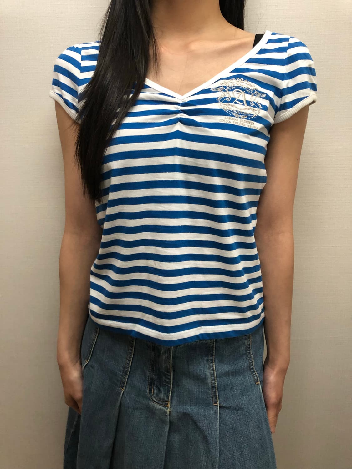 빈티지 블루 스트라이프 티셔츠 상품이미지8