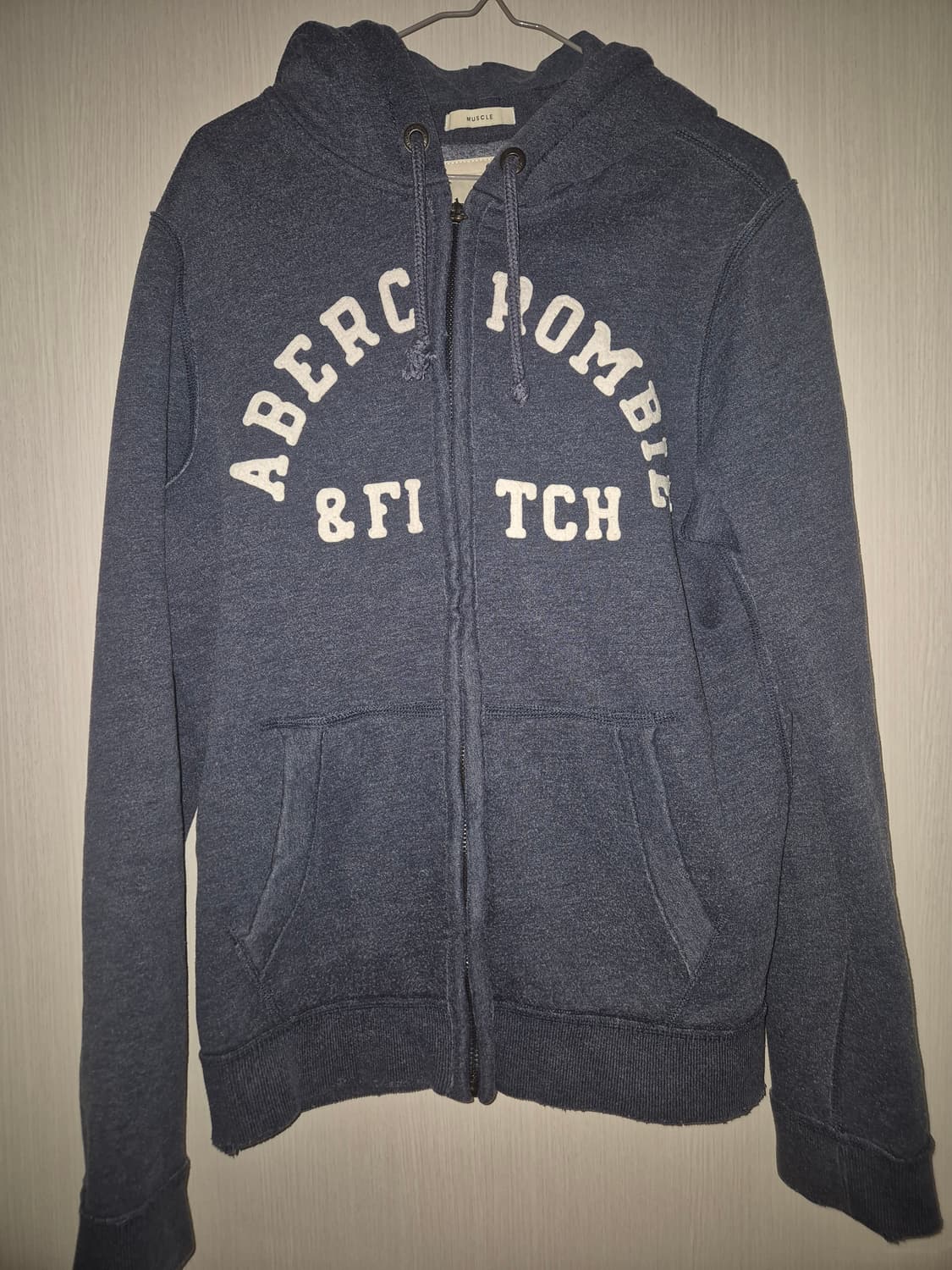 아베크롬비 네이비 후드집업 머슬핏 상품이미지2