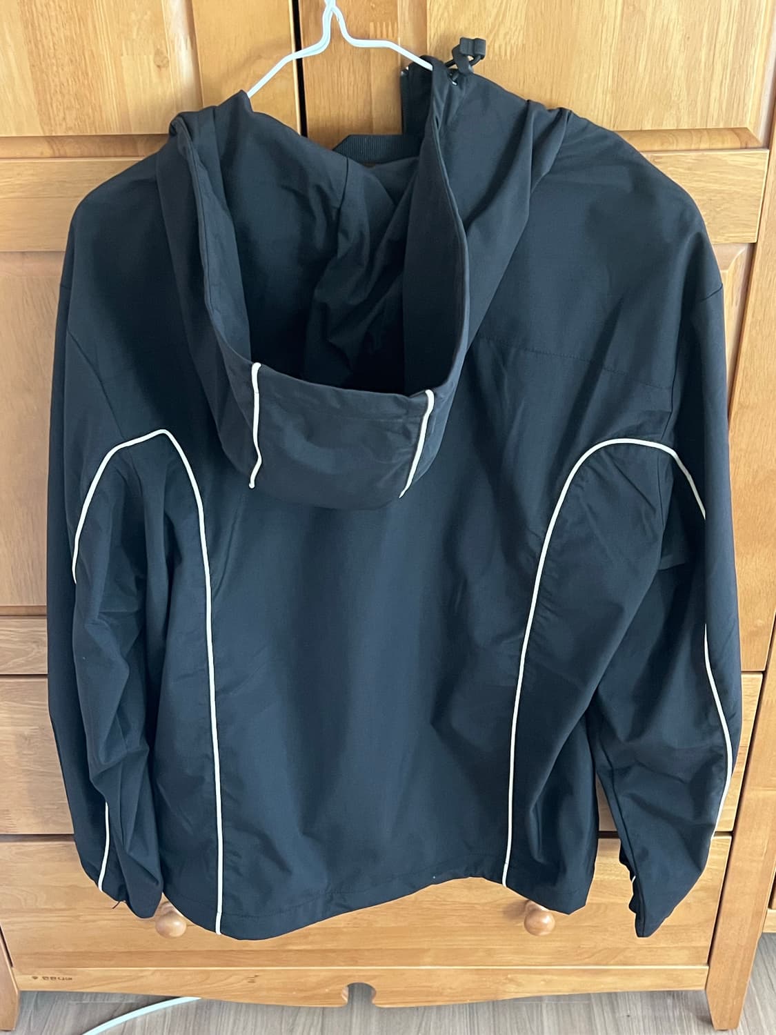 디젤 J-하이브스 콘트라스트 파이핑 윈드브레이커 블랙 L 상품이미지2