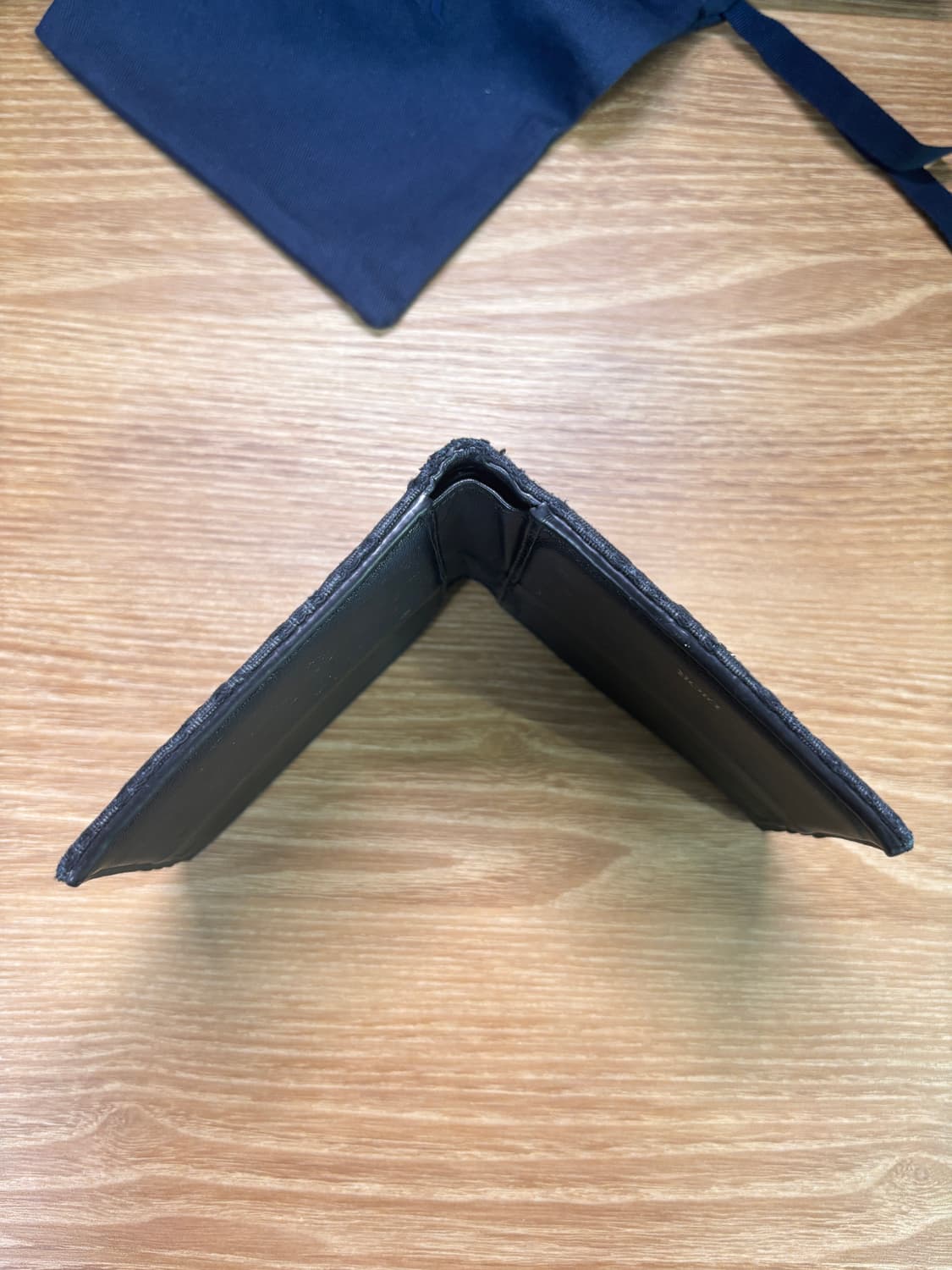 디올 오블리크 자카드 반지갑 블랙 상품이미지3