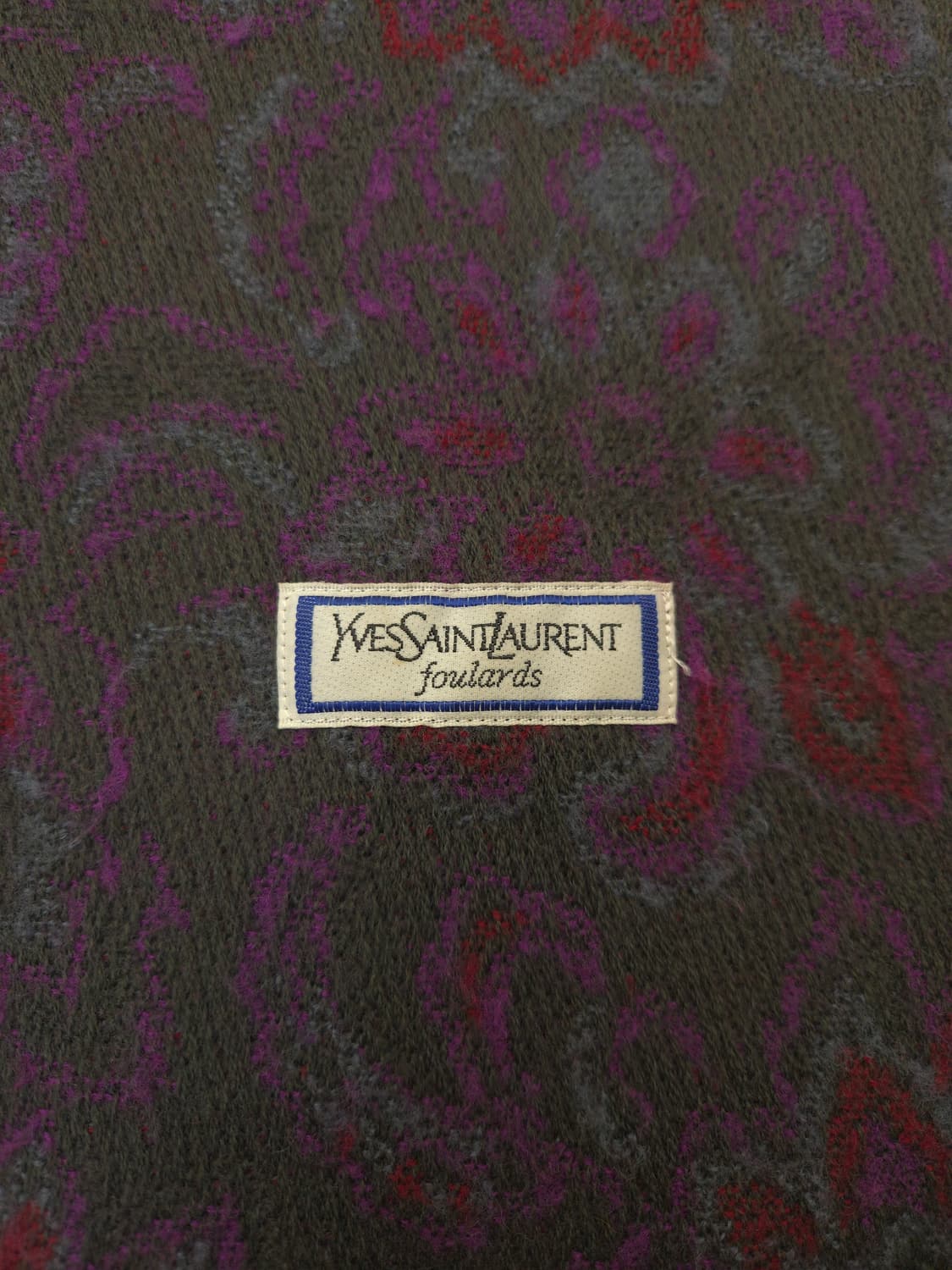 입생로랑 페이즐리 울 머플러 브라운 상품이미지3