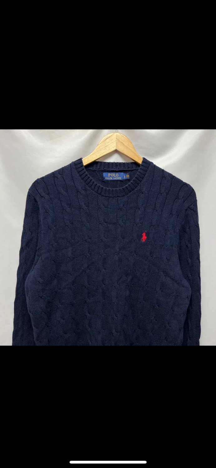 [정품/L] 폴로 랄프로렌 케이블 꽈배기 네이비 니트 상품이미지2