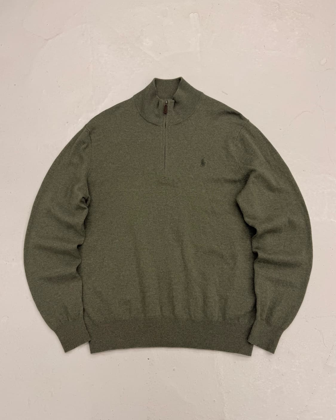 폴로 신형카키 하프집업 니트 상품이미지1