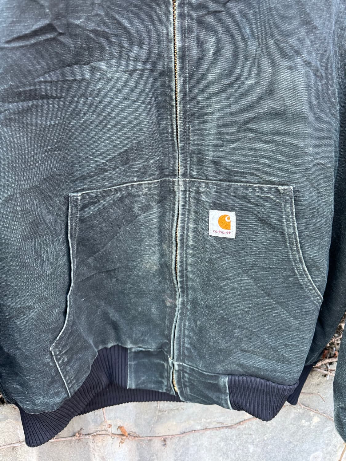 00s 칼하트 빈티지 j140 하드페이딩 덕 액티브 후드 워크 자켓 상품이미지5