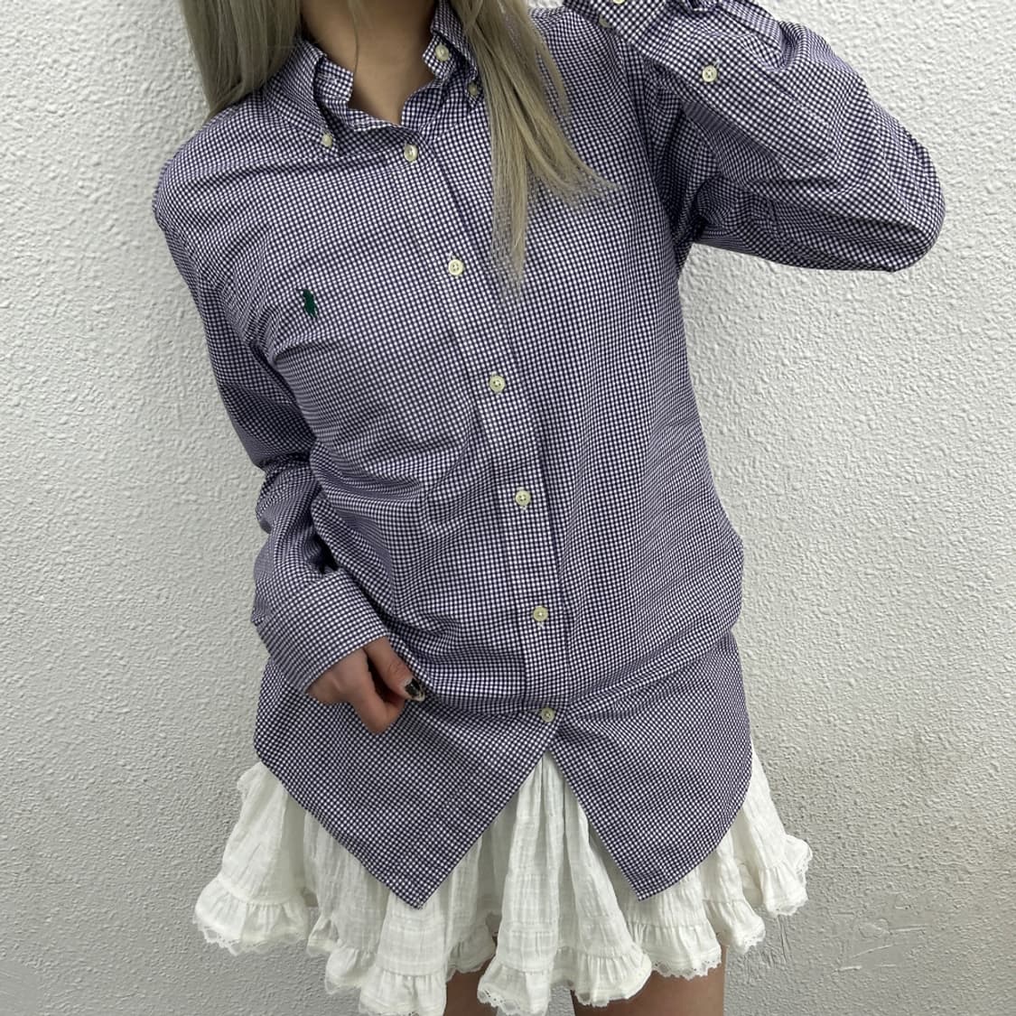 폴로 랄프로렌 그린포니 퍼플 체크 셔츠 14 상품이미지1