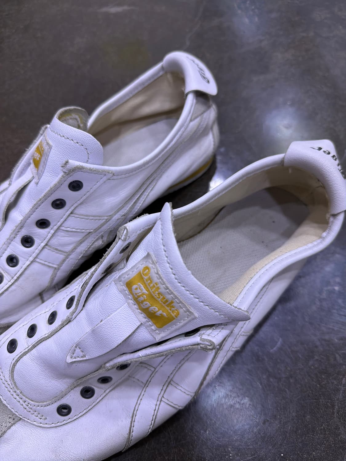 오니츠카타이거 멕시코66 슬립온 화이트 옐로우 275 상품이미지5