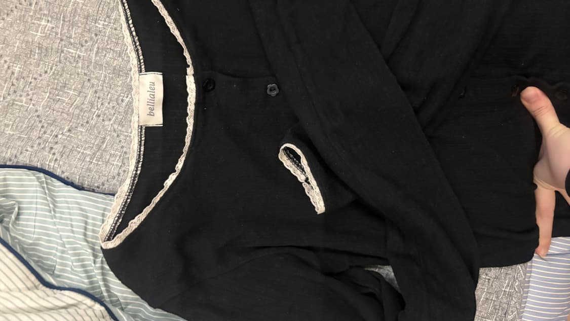 벨리아르 블룸가디건 봄버전 블랙 워니가디건 상품이미지2