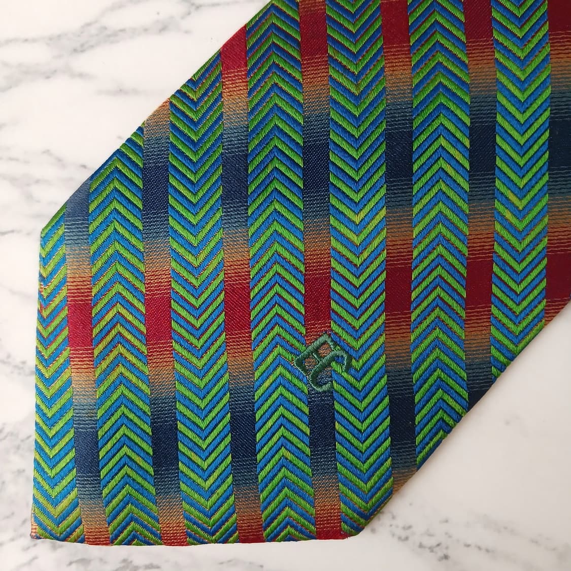 엔리코 코베리 넥타이 그린 패턴 A+등급 E894
 상품이미지7