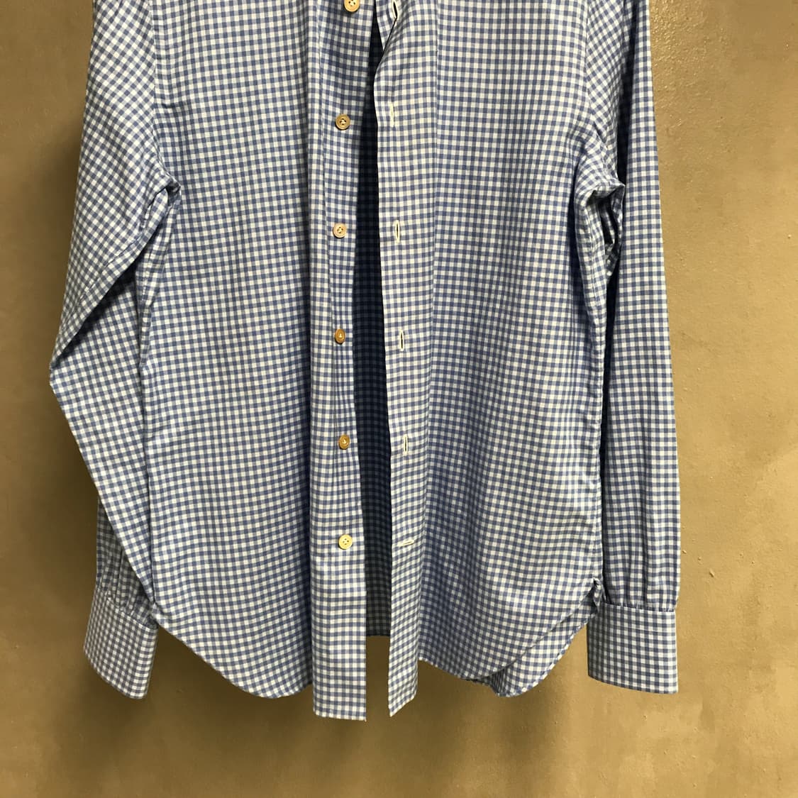 키톤 깅엄 체크 셔츠 블루 15/40 상품이미지3