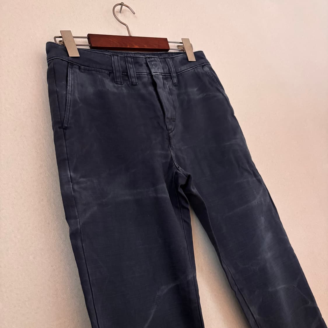 폴로 랄프로렌 가먼트다잉 면바지 26 빈티지 네이비 나염 워싱 상품이미지4