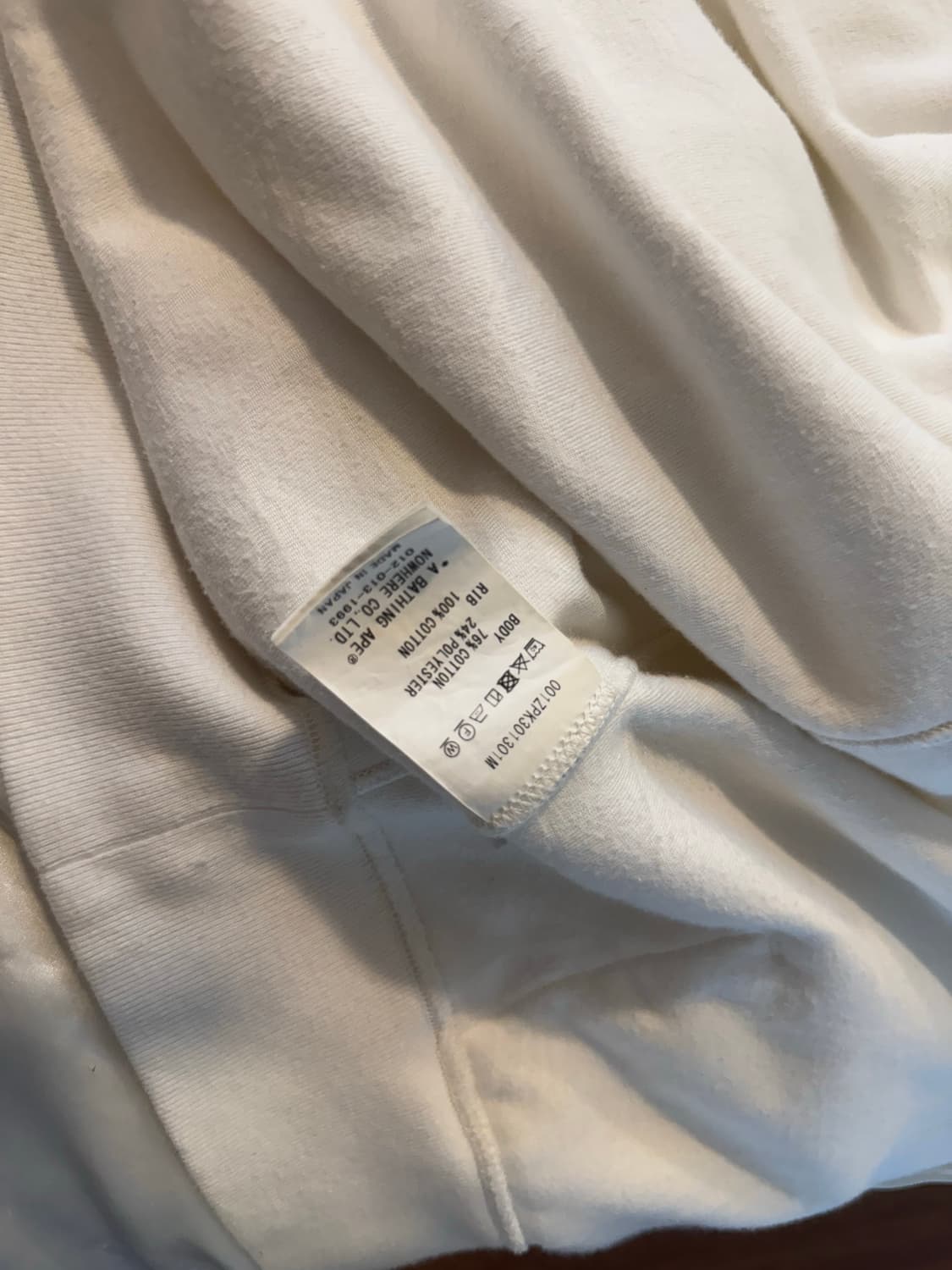 베이프 한정판 샤크 풀 집 후드집업 화이트 M 상품이미지7