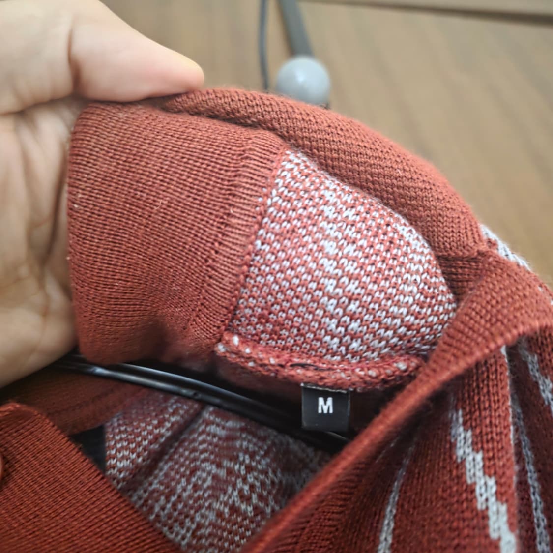 [M] 라스벳 울 폴로 셔츠 긴팔 상품이미지7