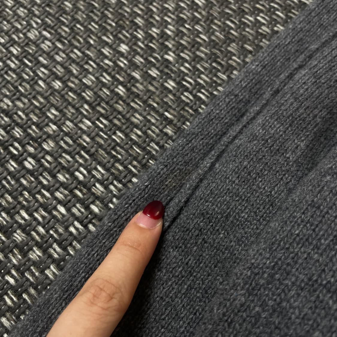 스톤아일랜드 그레이 버튼 하이넥 니트 맨투맨 L 상품이미지6