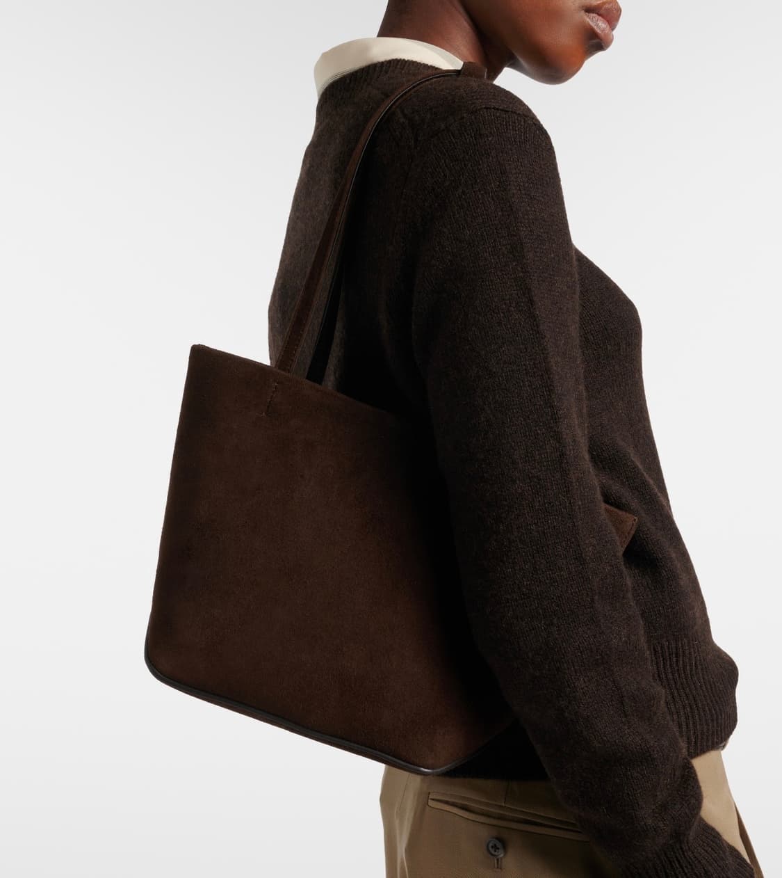 더로우 미디움 파크백 Medium Park/브라운 스웨이드 상품이미지2