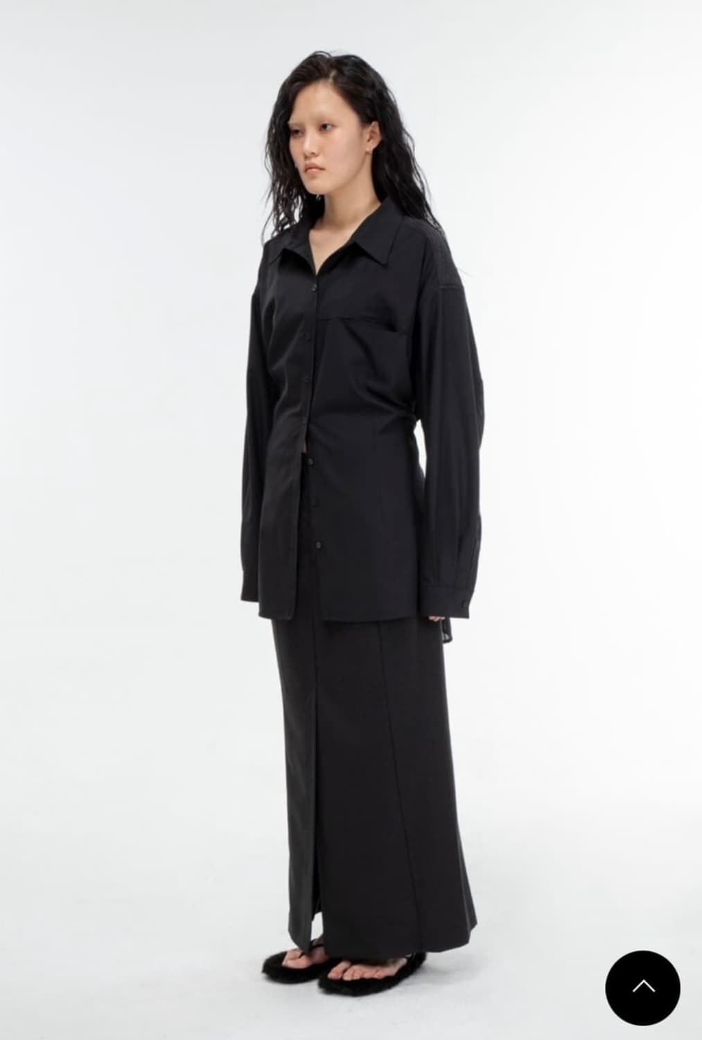 김미더영 오버 실루엣 셔츠 블랙 상품이미지1