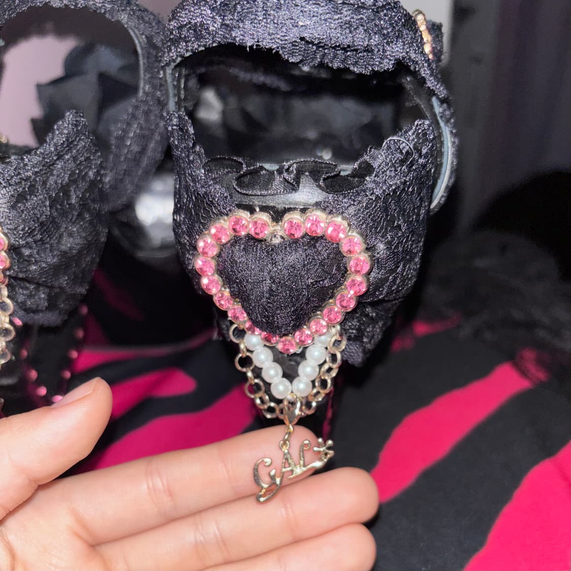 hello angel girl 갸루 구두 힐 하트 장미 아게하 히메 상품이미지5