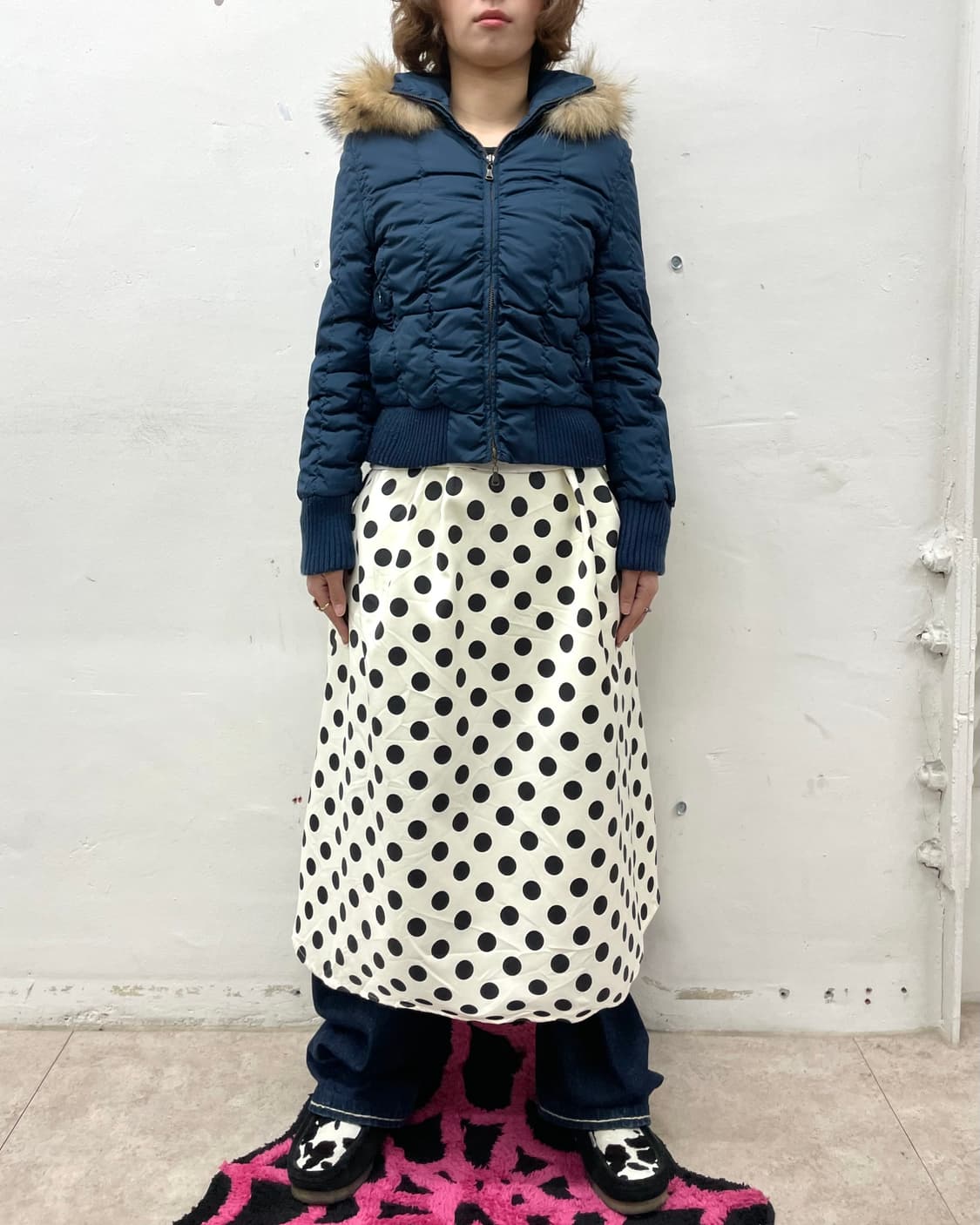 Navy Cube Crop Padding  상품이미지4