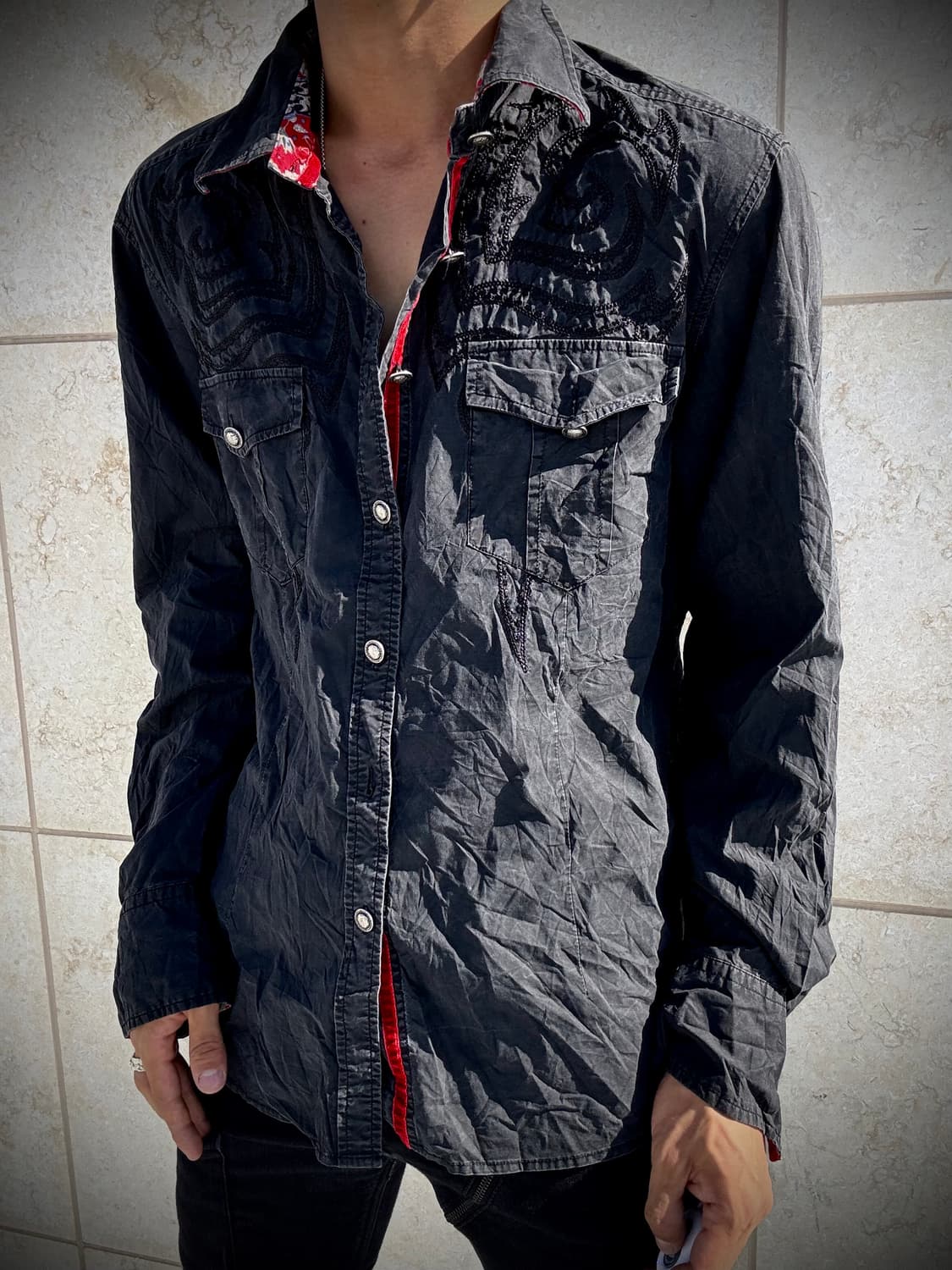“Vintage”00’s V-Kei Tribal Wings Shirts 상품이미지4