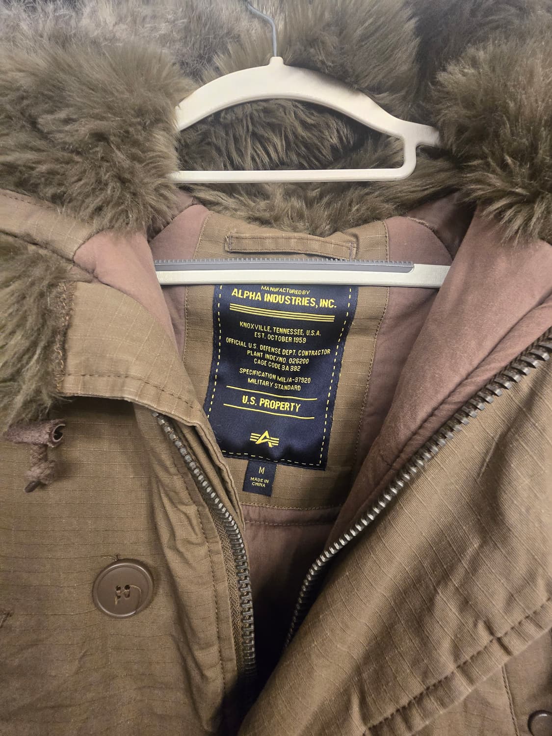 알파인더스트리 오리지널 N-3B 슬림 (Brown)패딩 상품이미지2