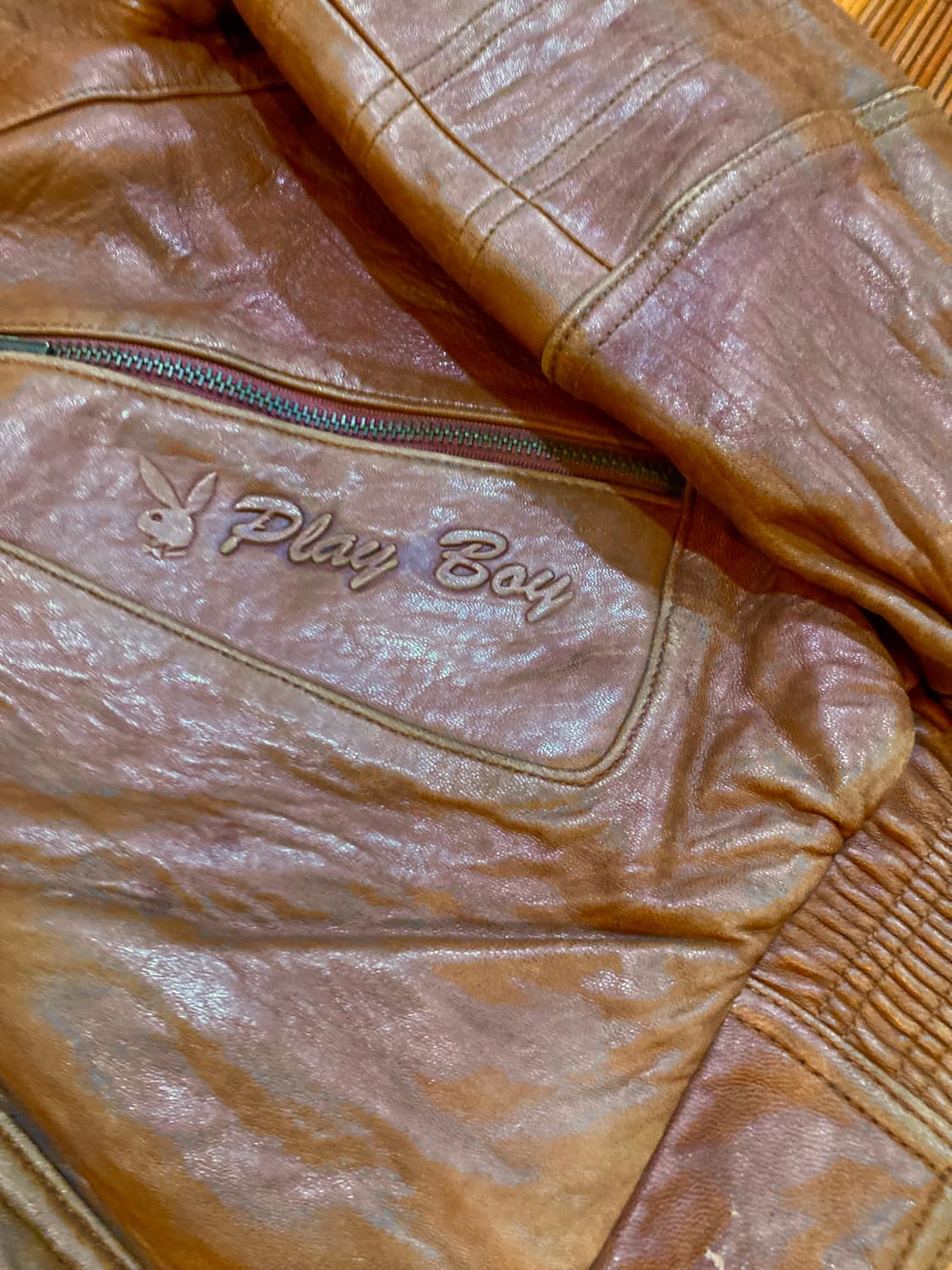 플레이보이 90‘s 램스킨 레더자켓 상품이미지6