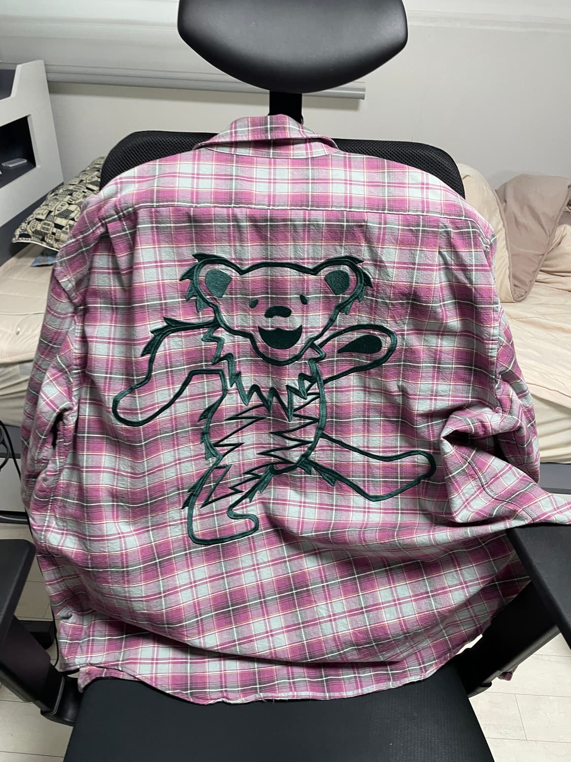 디스이즈네버댓 그레이트풀데드 체크셔츠 플럼 상품이미지1