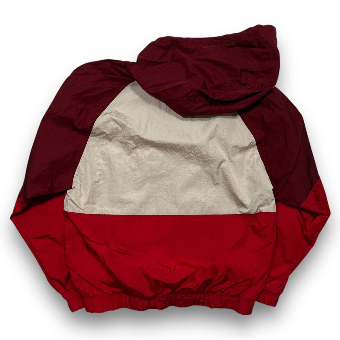 나이키 더블 스우시 레드 와인 투톤 후디 아노락 상품이미지3