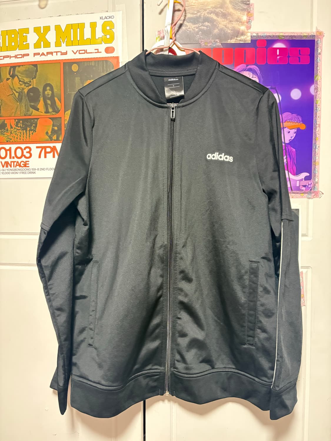 아디다스 블랙 져지 L 상품이미지1