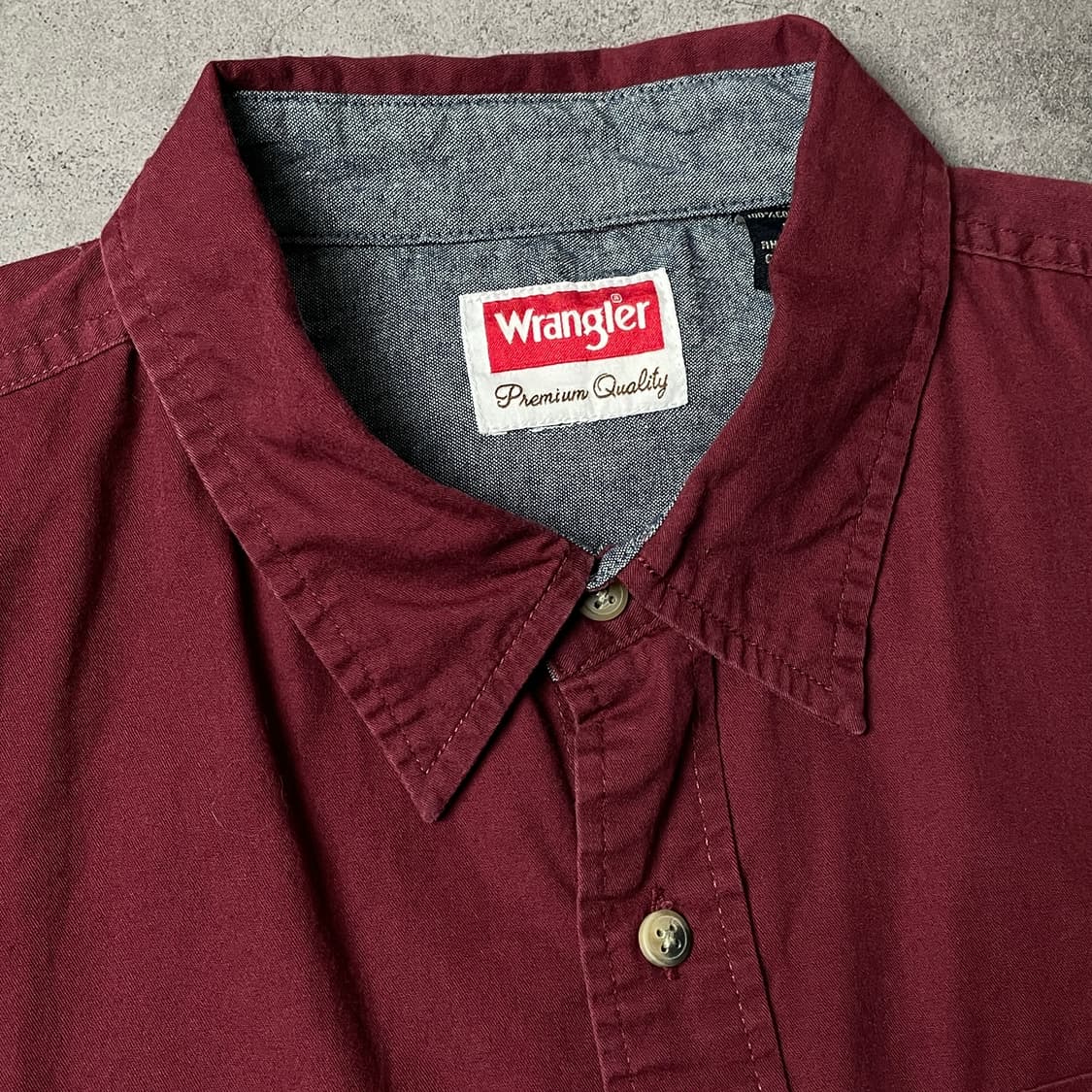 WRANGLER 랭글러 빈티지 와인 플랩포켓 반팔 워크셔츠 A00988 상품이미지2