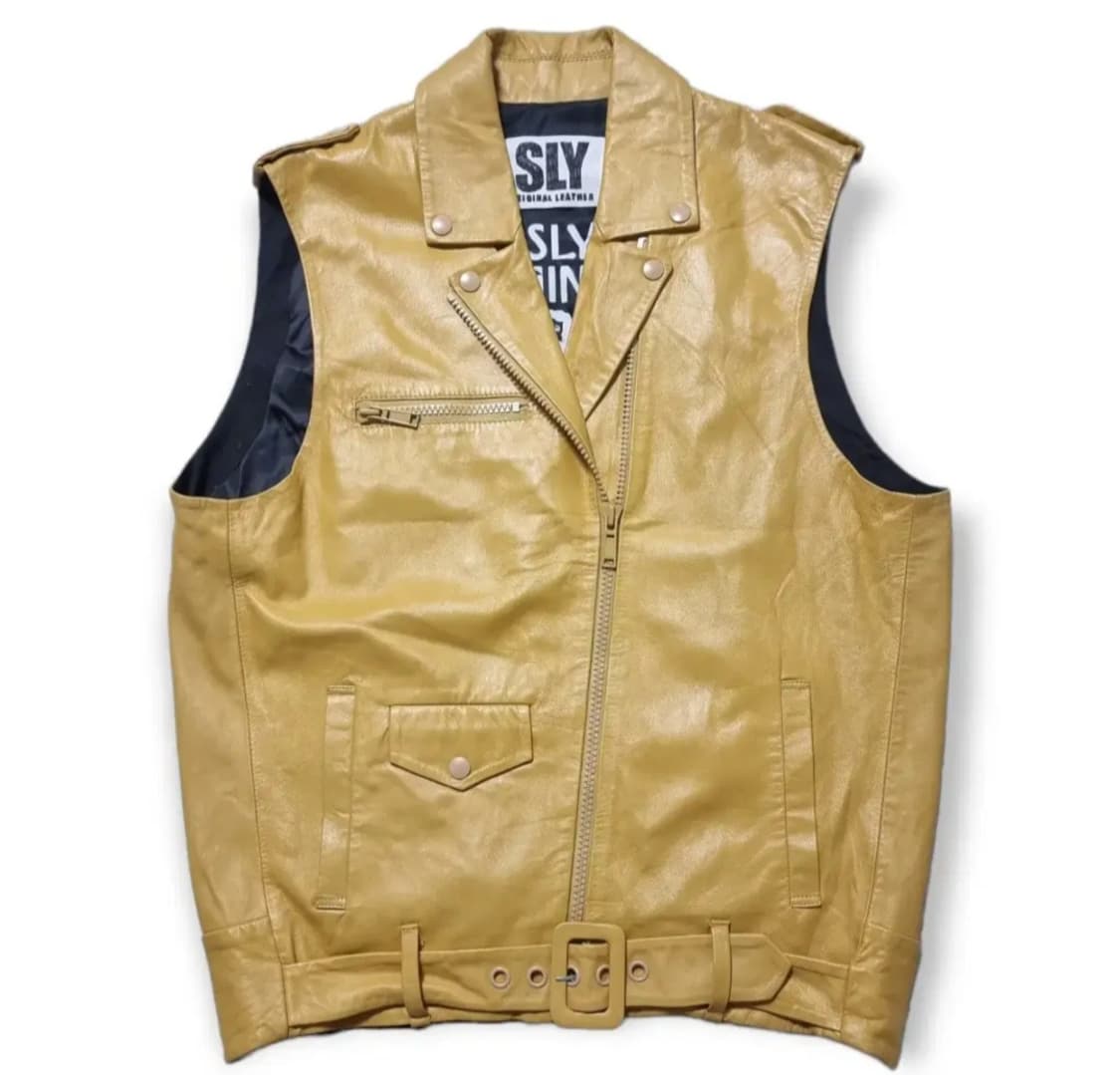 sly 가죽자켓 가죽조끼 라이더자켓 하라주쿠자켓 펑크룩 램스킨자켓 상품이미지2