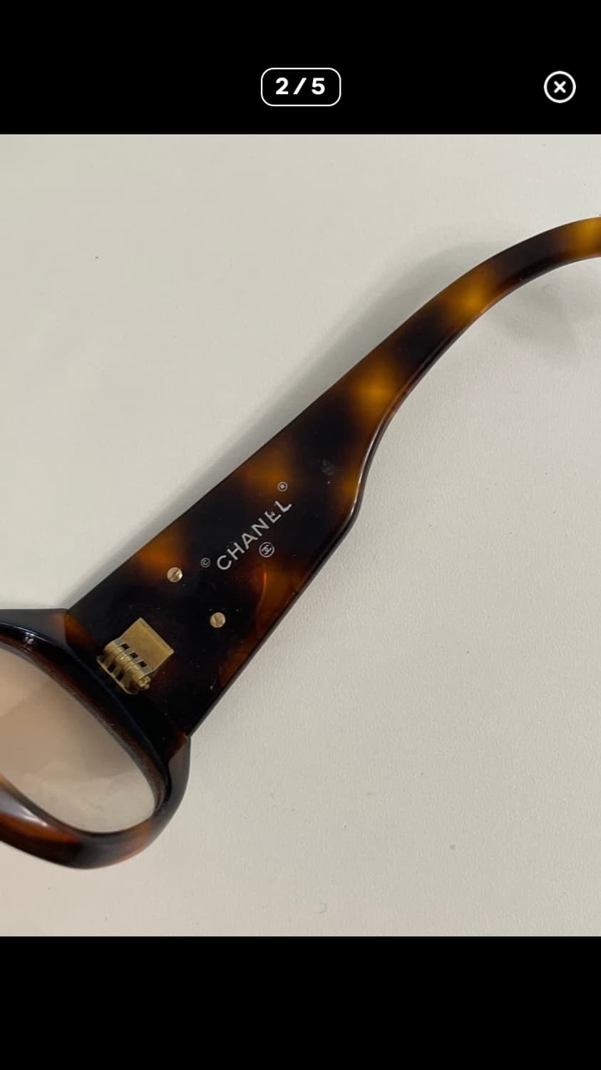 샤넬 80's 빈티지 레오파드 틴트 선글라스 상품이미지2