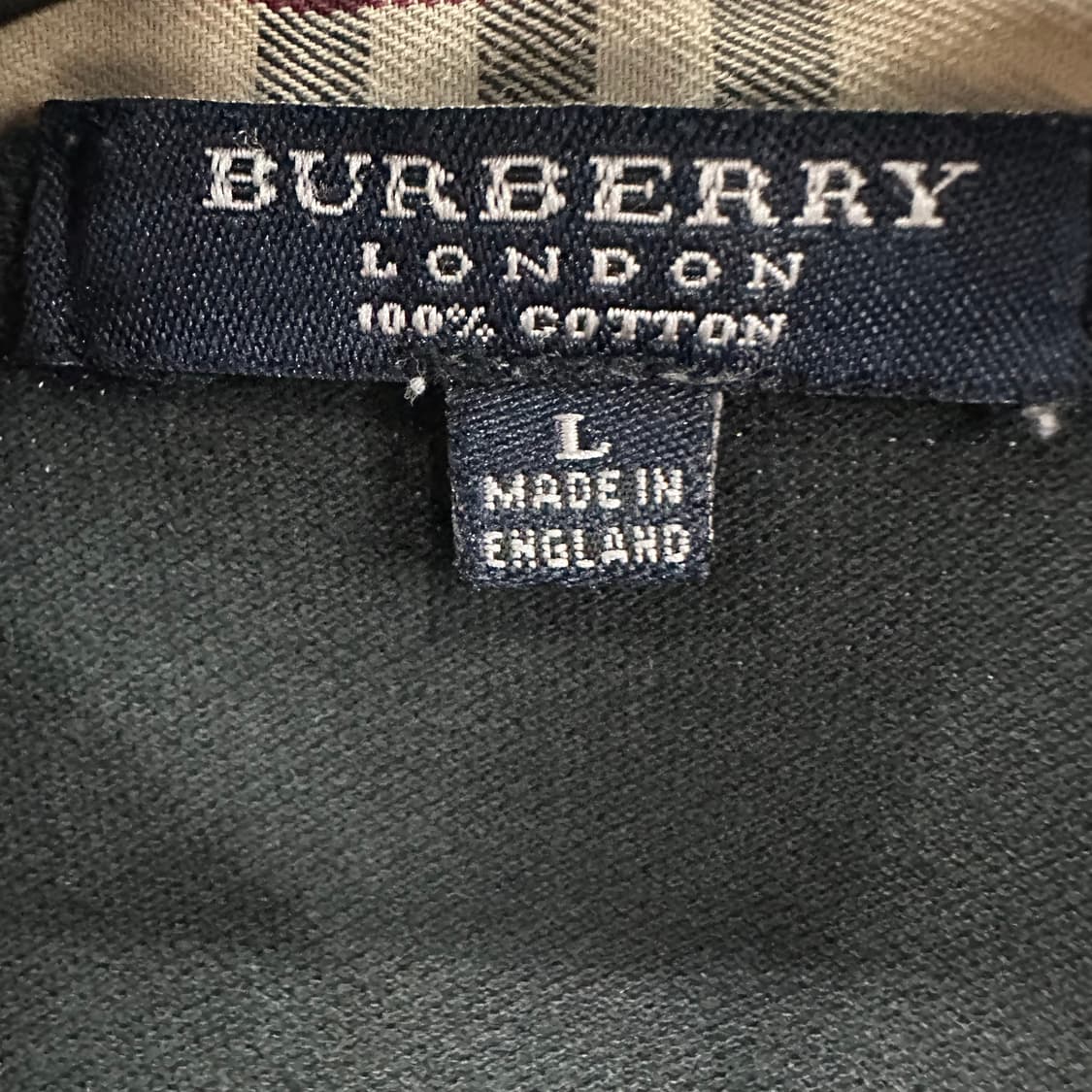 100 버버리 노바체크 남자 긴팔 카라티 상품이미지3