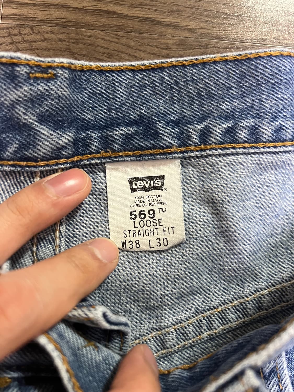 90s USA 리바이스 569 38사이즈 실버탭 567 슈프림 배기 상품이미지3