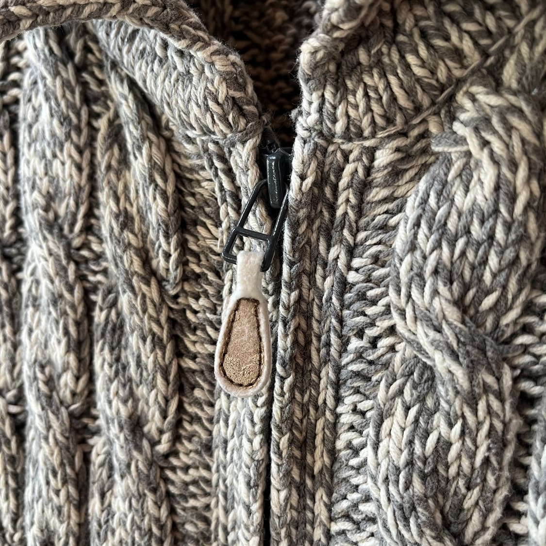 올드갭 홍콩 생산 케이블 니트 집업 2001 FALL 상품이미지5