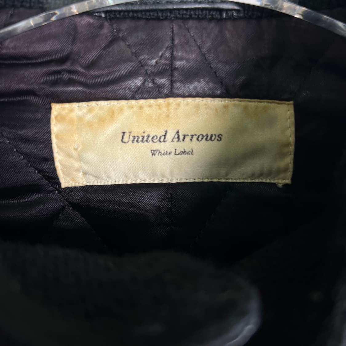 유나이티드 애로우즈 블랙 누빔 양가죽 블루종 자켓  상품이미지3