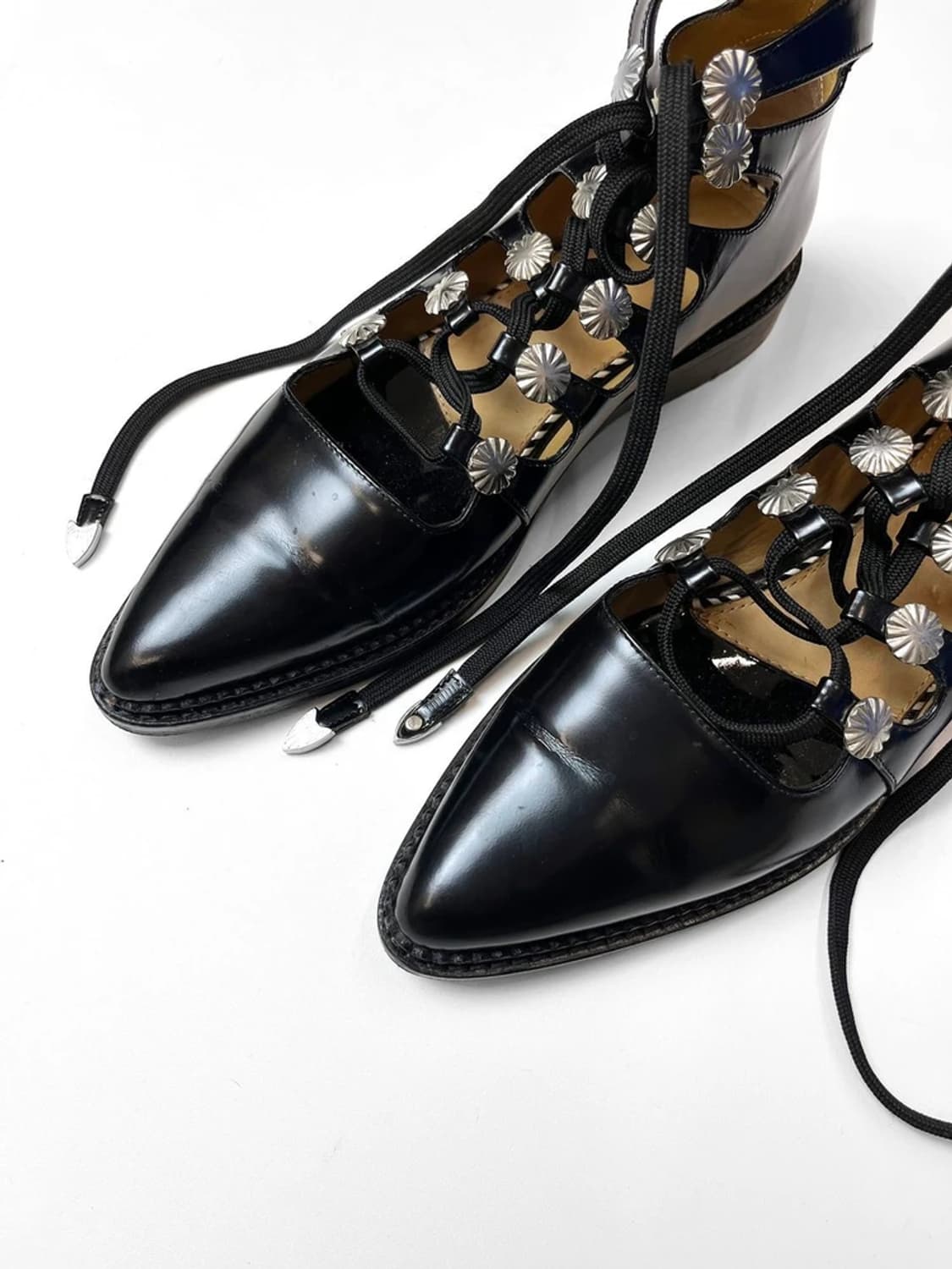 TOGA PULLA 재팬 레이스업 가죽 컷아웃 슈즈 A1578 상품이미지4