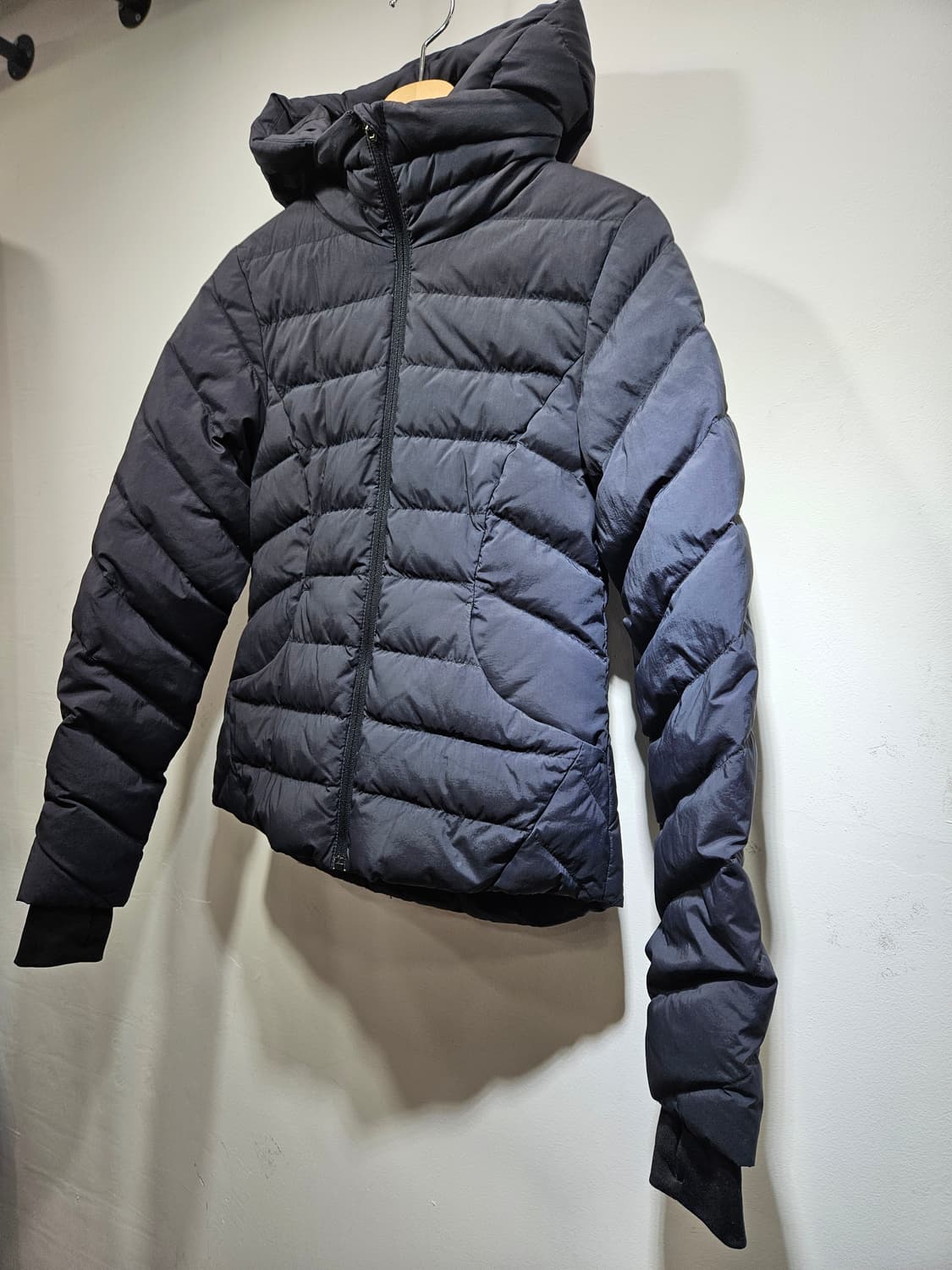 안다르 후드 경량 패딩 블랙 사이즈 0 상품이미지6