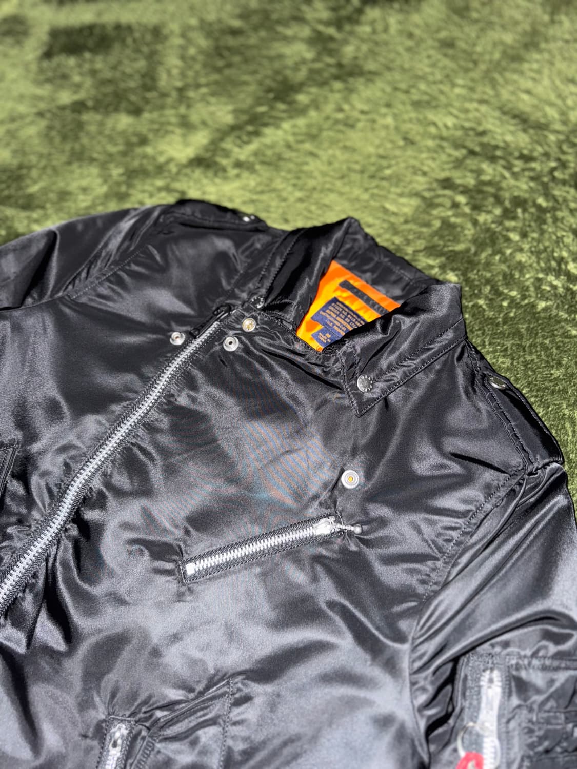 [M] 알파인더스트리 볼체인 나일론 패디드 아웃로 바이커 자켓 상품이미지2