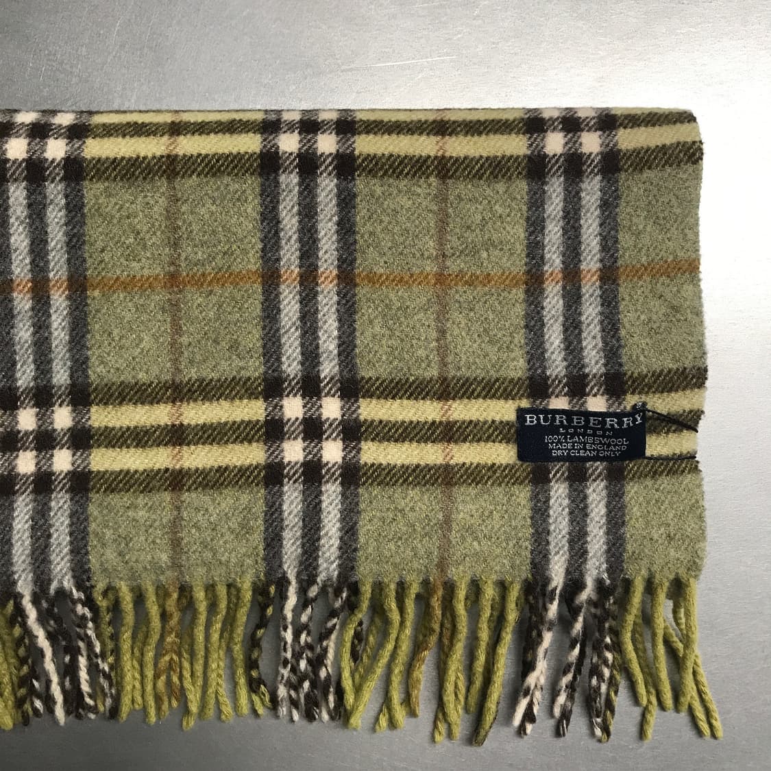 버버리 정품 램스울 머플러 그린 상품이미지3