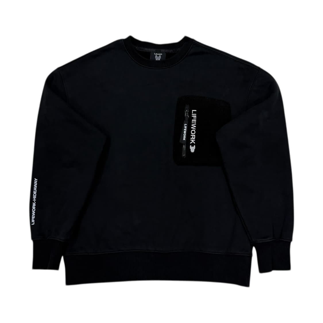 라이프워크 포켓 스웻셔츠 맨투맨 블랙 XS 상품이미지1