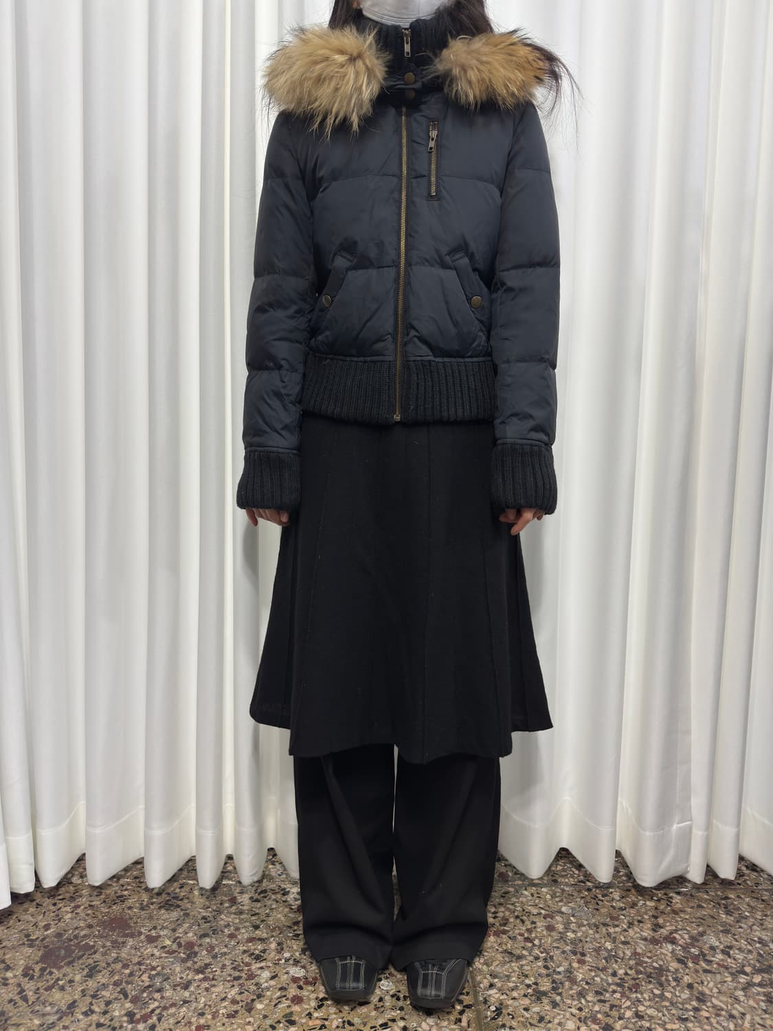 dgrace fur hood short padding 상품이미지2