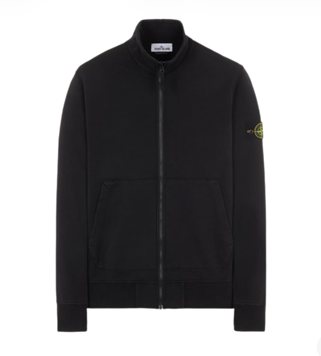 새상품(L)스톤아일랜드 와펜 코튼 풀집업 블랙 상품이미지6