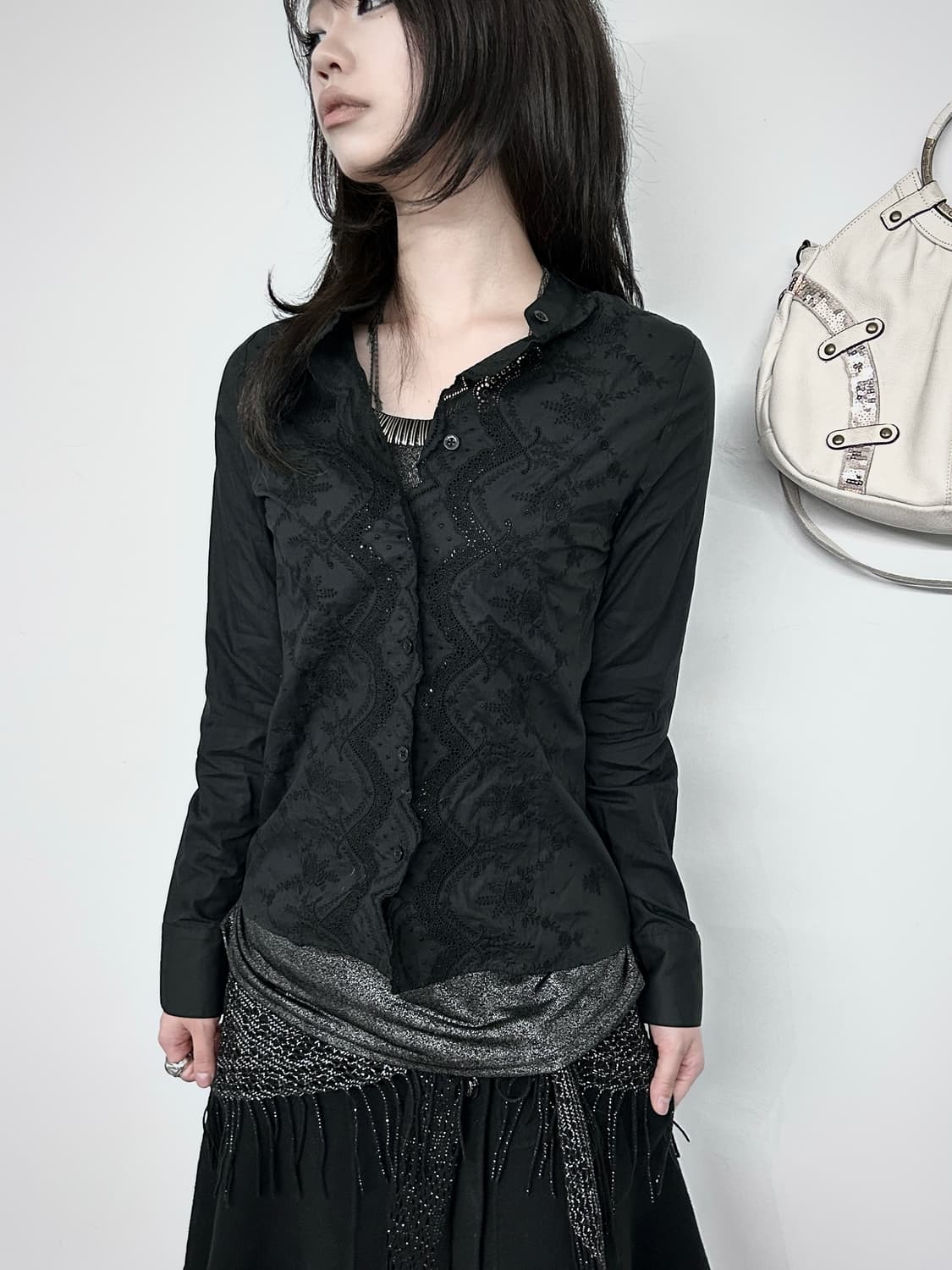 Bade E Nuovo Lace Embroidery Shirts 상품이미지2