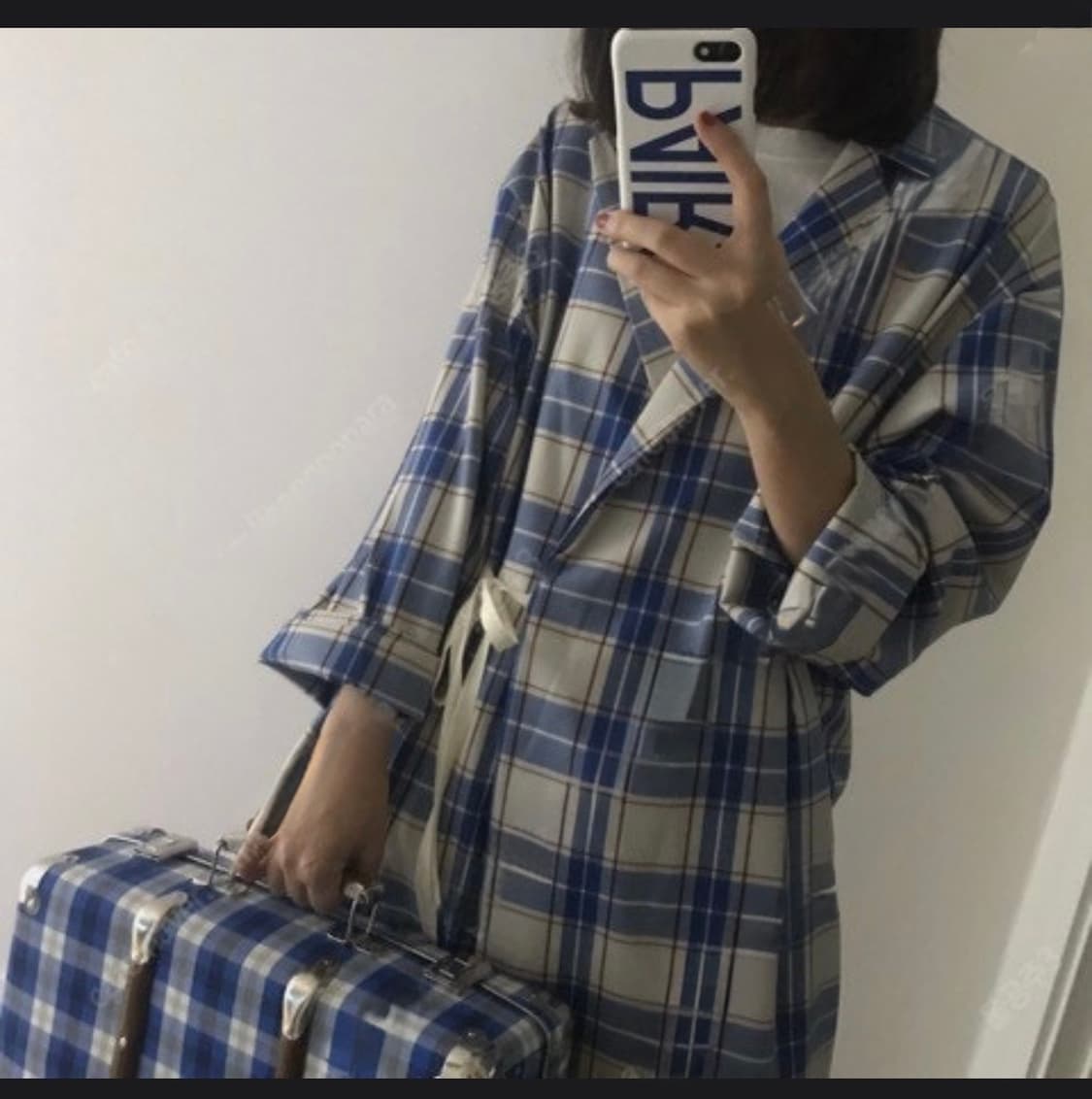 oui como 위꼬모 체크 로브 상품이미지3