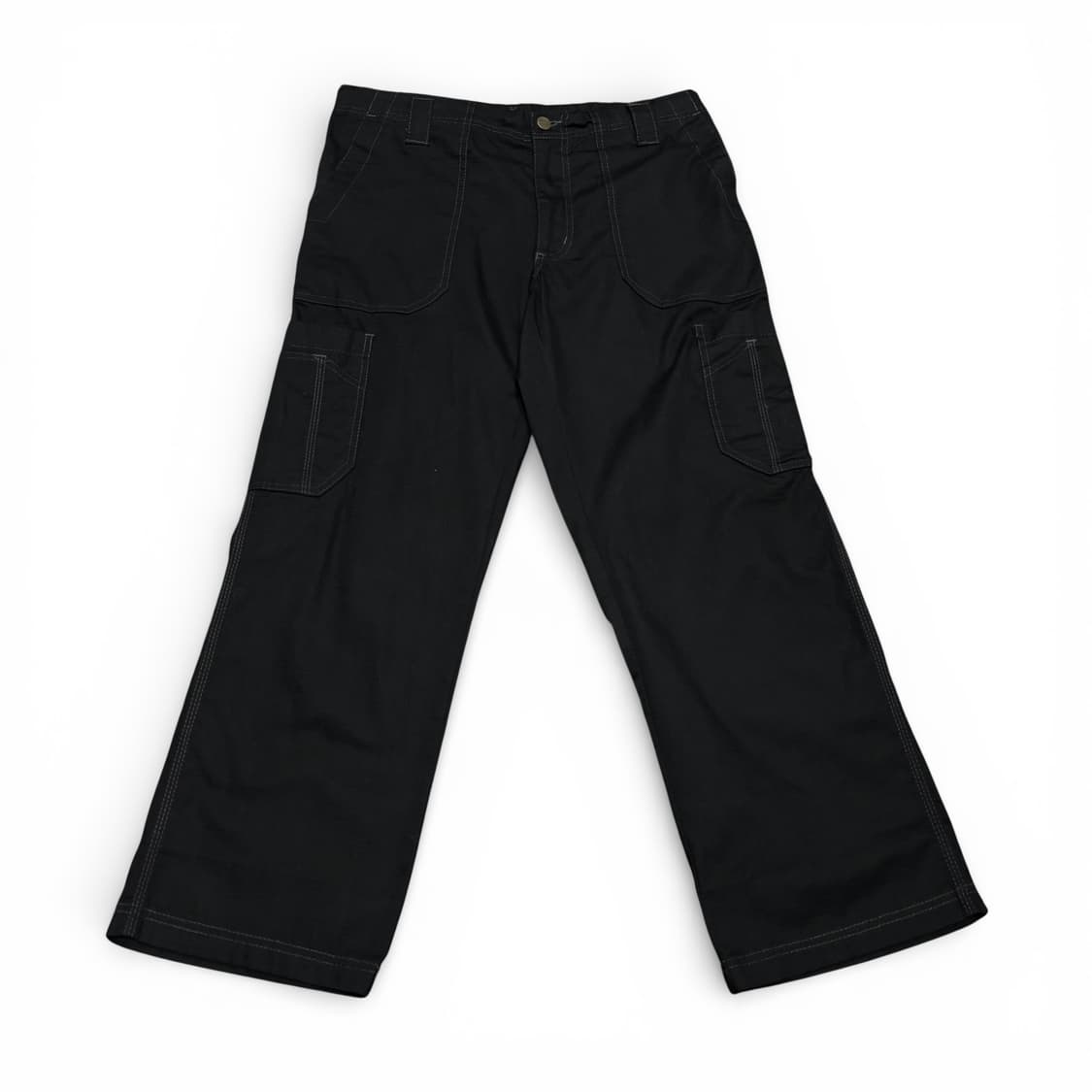 M-L 칼하트 블랙 립스탑 카고팬츠 상품이미지2