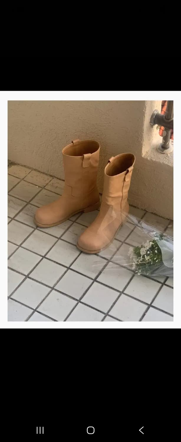 빈티지 미들 부츠 3cm 베이지 [240] 상품이미지1